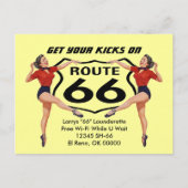 Briefkaart krijgt Uw Kikken op Route 66 Adverteren (Voorkant)