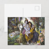Briefkaart Krishna en Radha (Voorkant / Achterkant)
