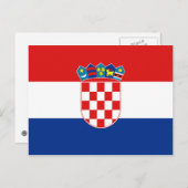 Briefkaart Kroatië-vlag (Voorkant / Achterkant)