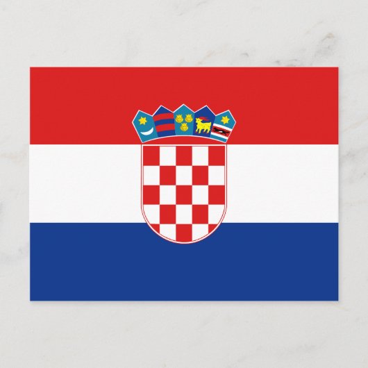 Briefkaart Kroatië-vlag (Voorkant)