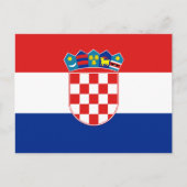 Briefkaart Kroatië-vlag (Voorkant)