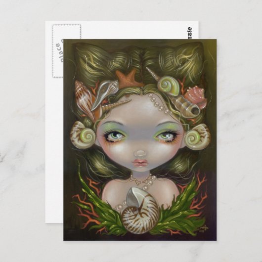 briefkaart "kroon op schelpdieren" (Voorkant / Achterkant)