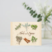 Briefkaart kruiden en specerijen (Staand voorkant)