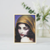 Briefkaart Kunst met een mooi zigeunermeisje (Staand voorkant)