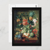 Briefkaart  Kunst Stilleven Bloemen Fruit (Voorkant / Achterkant)