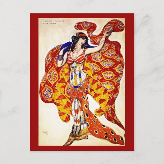 Briefkaart-kunst van Mode-Bakst 31 Briefkaart (Voorkant)