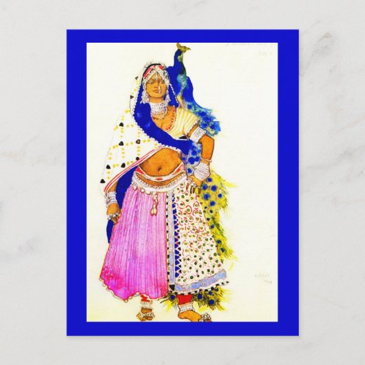 Briefkaart-kunst van Mode-Bakst 6 Briefkaart (Voorkant)