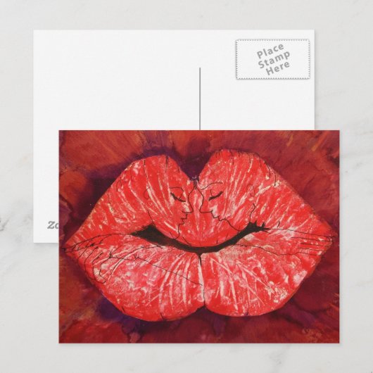 briefkaart kus & libs (Voorkant / Achterkant)