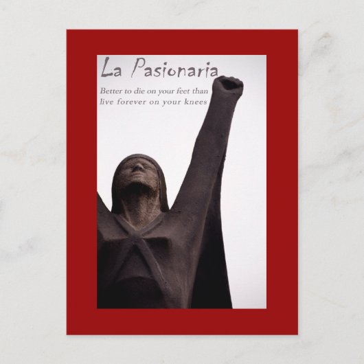 Briefkaart La Pasionaria (Voorkant)
