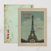Briefkaart La Tour Eiffel (Voorkant / Achterkant)