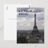 Briefkaart La Tour Eiffel (Voorkant / Achterkant)