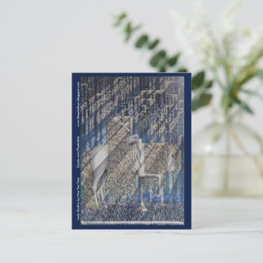 Briefkaart - Lady Godiva (Staand voorkant)