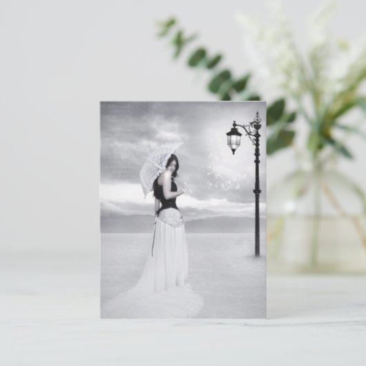 briefkaart "Lady Snowflake" (Staand voorkant)