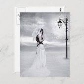 briefkaart "Lady Snowflake" (Voorkant / Achterkant)