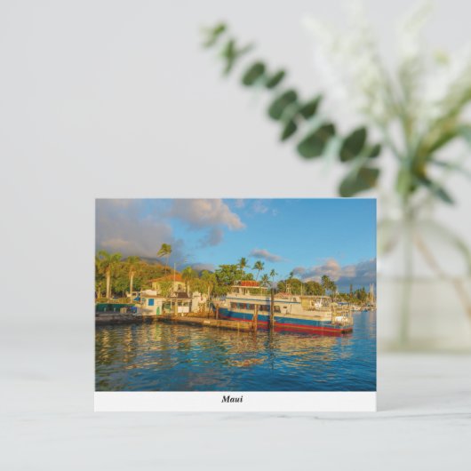 Briefkaart Lahaina Harbour (Staand voorkant)