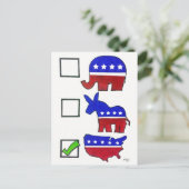 Briefkaart: Land vóór partij Briefkaart (Staand voorkant)