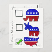 Briefkaart: Land vóór partij Briefkaart (Voorkant / Achterkant)