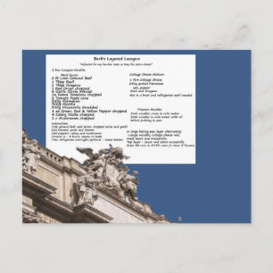 Briefkaart Lasagna Rome van Barb
