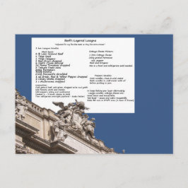 Briefkaart Lasagna Rome van Barb