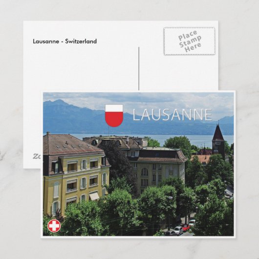 Briefkaart Lausanne - Zwitserland (Voorkant / Achterkant)