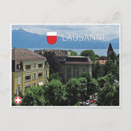Briefkaart Lausanne - Zwitserland (Voorkant)
