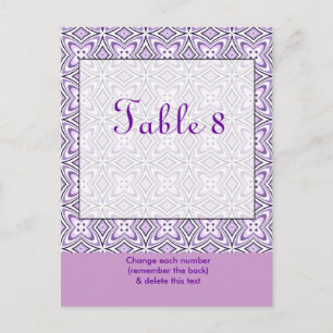 Briefkaart Lavender Paars Table Number