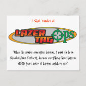 Briefkaart Lazer Label Ops (Voorkant)