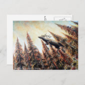 Briefkaart- Leaping Deer Briefkaart (Voorkant / Achterkant)