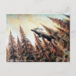 Briefkaart- Leaping Deer Briefkaart