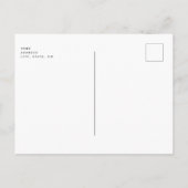 Briefkaart leeg Vrijgezellenfeest Foto: Dank u (Achterkant)