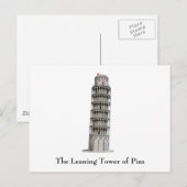 Briefkaart: Leertoren van Pisa: Briefkaart (Voorkant / Achterkant)