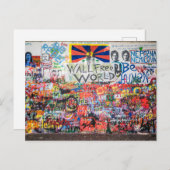Briefkaart Lennon Wall (Praag, Tsjechië) (Voorkant / Achterkant)