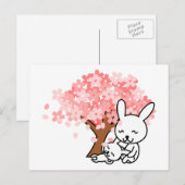 Briefkaart lente-Bunnies (Voorkant / Achterkant)
