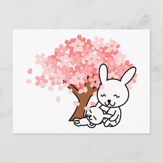 Briefkaart lente-Bunnies (Voorkant)