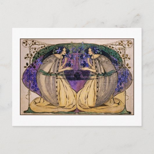 Briefkaart: Lente door Frances Macdonald Briefkaart (Voorkant)