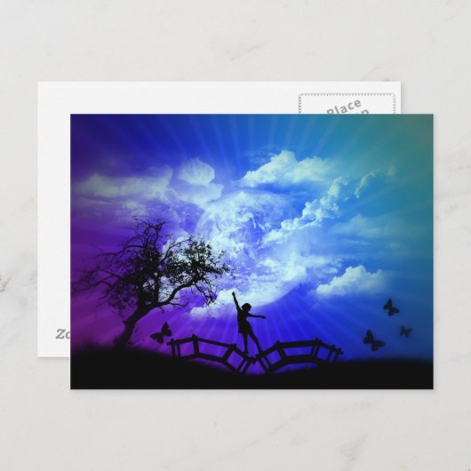 Briefkaart lentetijd (Voorkant / Achterkant)