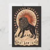 Briefkaart - Leo Celestial Zodiac Art (Voorkant)