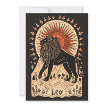 Briefkaart - Leo Celestial Zodiac Art