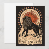 Briefkaart - Leo Celestial Zodiac Art (Voorkant / Achterkant)