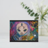 Briefkaart: "Leopard Woman" Briefkaart (Staand voorkant)