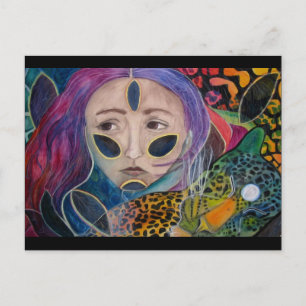 Briefkaart: "Leopard Woman" Briefkaart