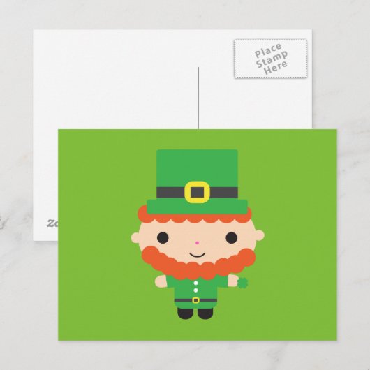 Briefkaart Leprechaun (Voorkant / Achterkant)