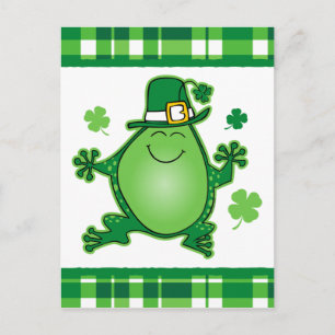 Briefkaart Leprechaun Frog