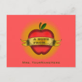 Briefkaart leraar -  Apple-Tattoo (Voorkant)