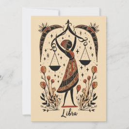Briefkaart - Libra Celestial Zodiac Art
