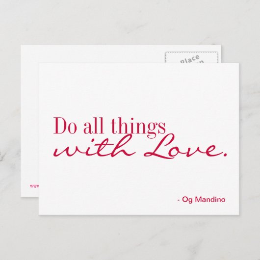 Briefkaart - Liefde (Voorkant / Achterkant)