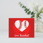 briefkaart, liefde, honkbal briefkaart (Staand voorkant)