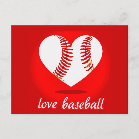 briefkaart, liefde, honkbal briefkaart (Voorkant)