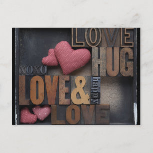 briefkaart liefdesharten