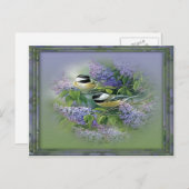 Briefkaart Lilacs & Birds (Voorkant / Achterkant)